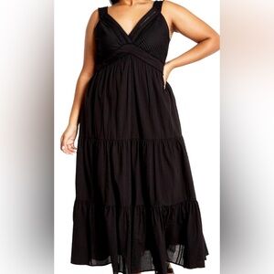 City Chic Black Sleeveless Maxi Dress